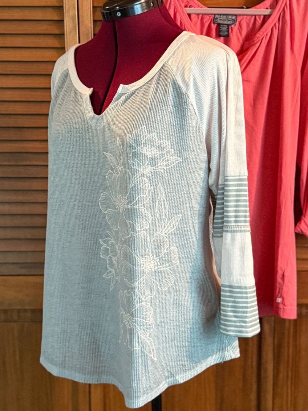 Bundle NWOT Polo Jeans Co. R.L.Henley Peasant Tunic &CATO Waffle Knit V-Neck XL - Picture 5 of 13
